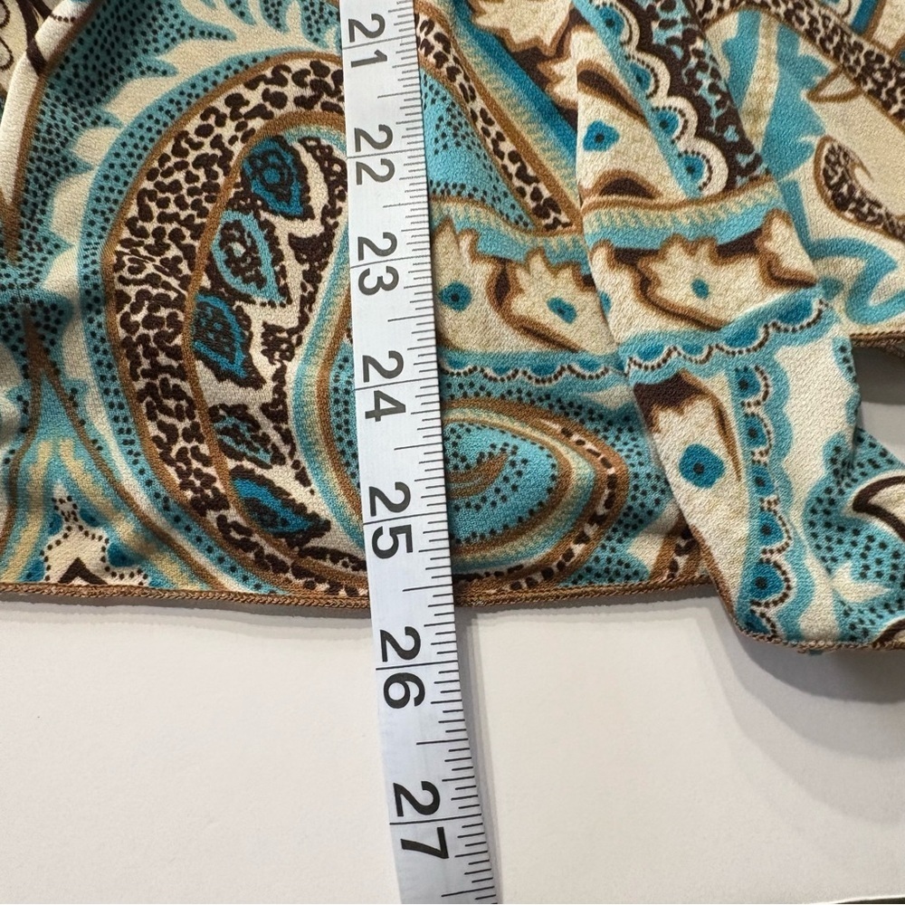 Maurices Y2K Paisley Long Sleeve Scoop Neck Boho Top Size Medium - Picture 4 of 6